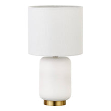 Load image into Gallery viewer, Gracie Ceramic Table Lamp Base Color: Matte White/Brushed Brass